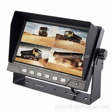 7-inch Heavy-duty Car Monitor, Supports 4CH for Trucks